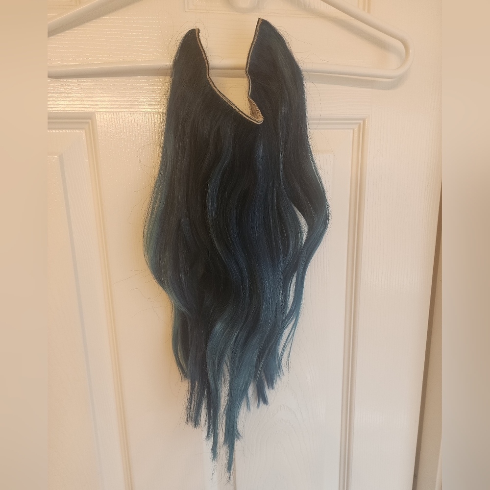 16" Blue halo hair extensions